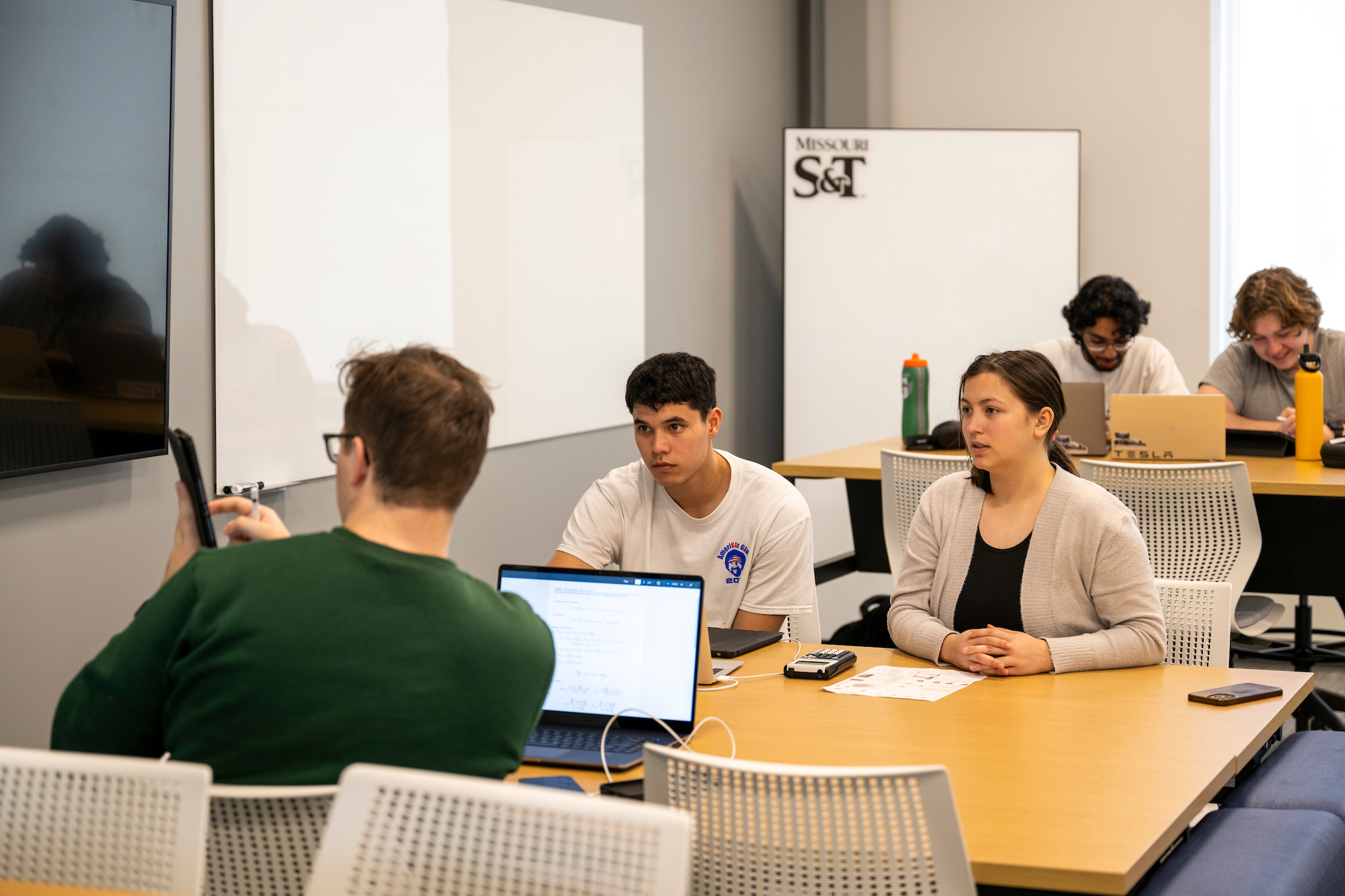 Students studying